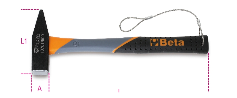 KLADIVO Z ROČAJEM IZ STEKLENIH VLAKEN 1370T-HS 500 BETA