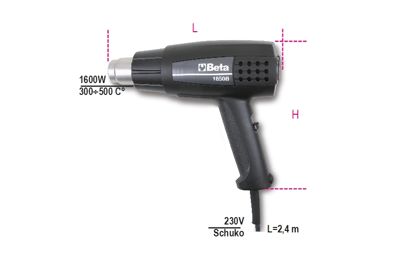PIŠTOLA ZA VROČI ZRAK 1850B BETA