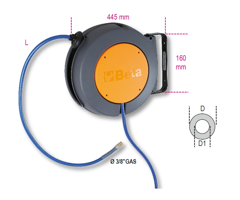 AVTOMATSKI NAVIJALNI BOBEN ZA ZRAK IN MRZLO VODO 1901T/10 BETA