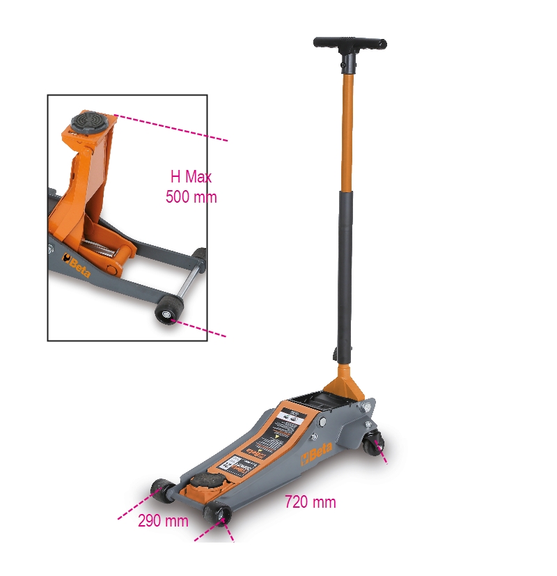 NIZKA HIDRAVLIČNA DVIGOVALKA S 4 KOLESI