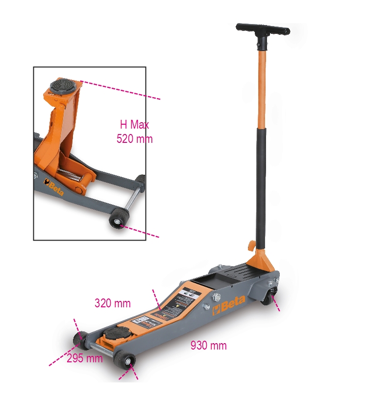 HIDRAULIČNO DVIGALO, DOLGO, NIZKO, 3029L/2T