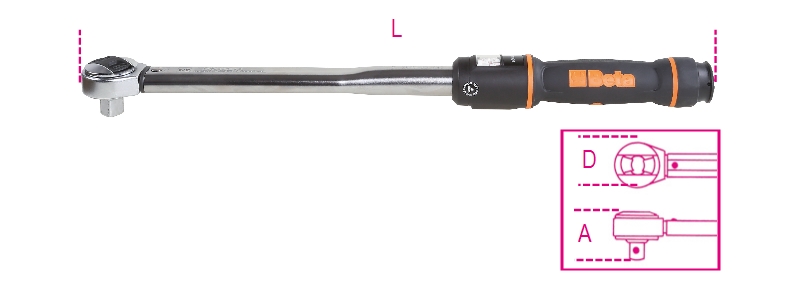 MOMENT KLJUČ NA PRESKOK ZA DESNO VIJAČENJE 1/4" 5-25Nm 666N/2 BETA