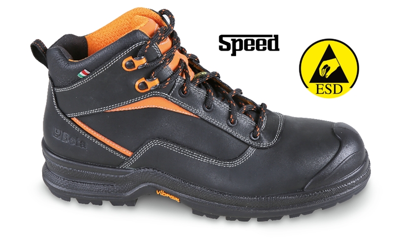 USNJENI DELOVNI ČEVLJI VISOKI  7291NA 42