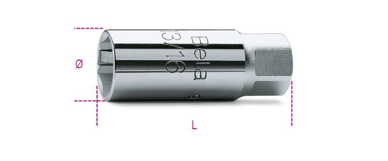 NATIČNI KLJUČ ZA SVEČKE 3/8" 956E 17,8 BETA