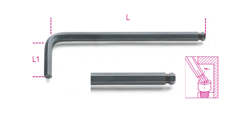 IMBUS KLJUČ Z OKROGLO GLAVO 96BP 8 BETA