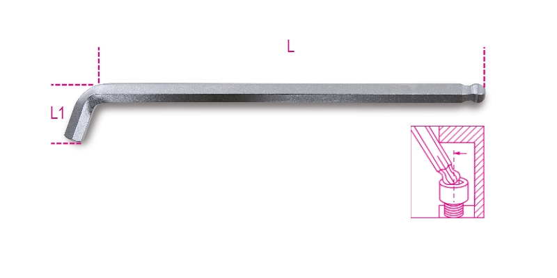 IMBUS KLJUČ 110° Z OKROGLO GLAVO 96BPA 5 BETA