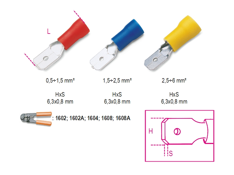 BM00180-PRE-INSULAT.QUICK MALE TERMINALS